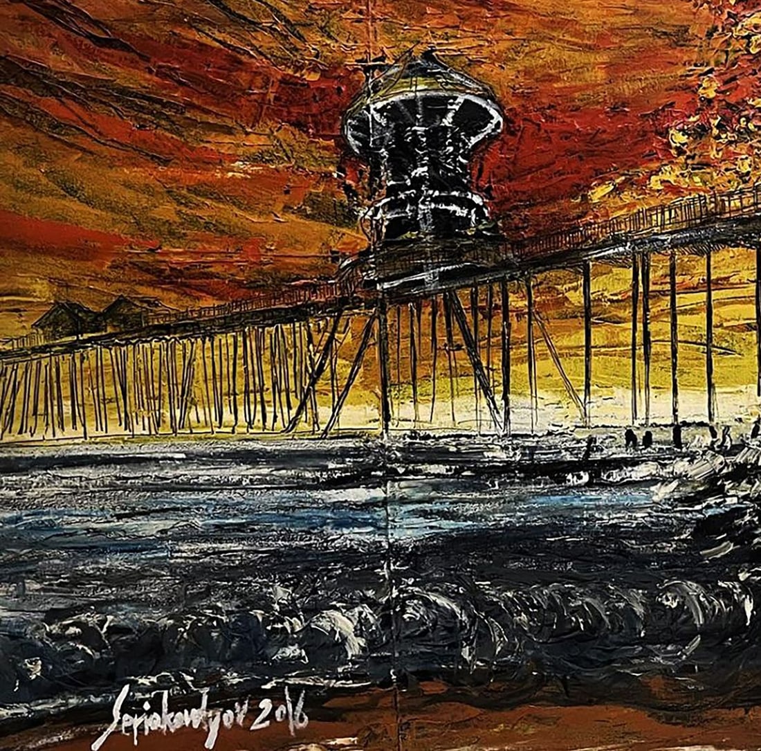 Oil painting Beautiful sunset Serhiy Kovalev - 6