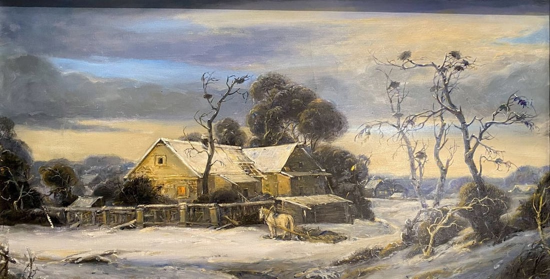 Oil painting March evening Litvinov Oleg Arkad'yevich (1 of 9)