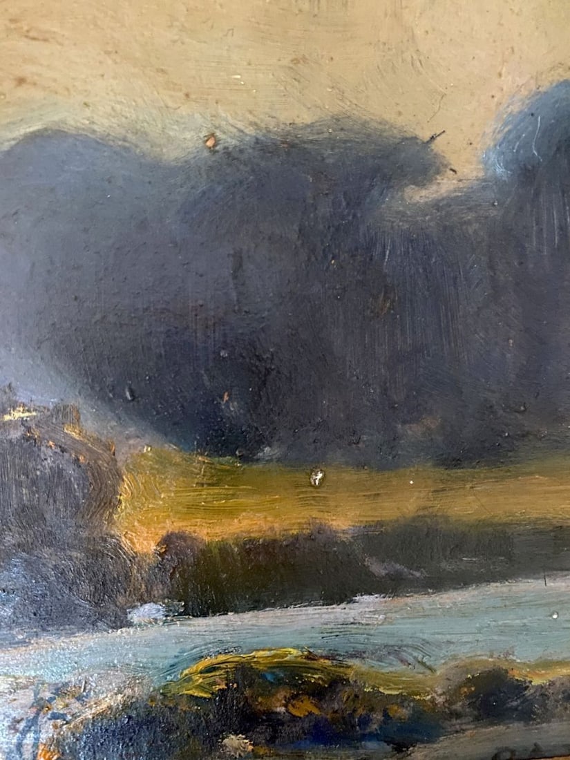 Oil painting Winter evening Litvinov Oleg Arkad'yevich - 2