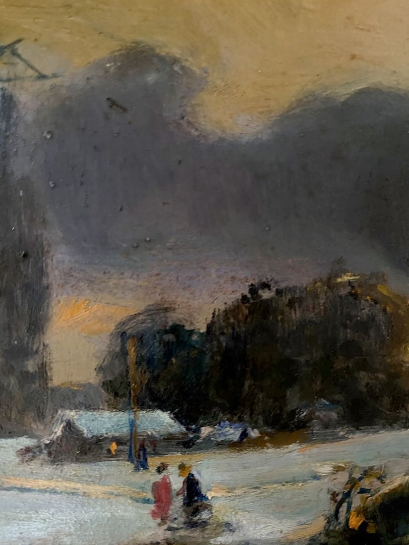 Oil painting Winter evening Litvinov Oleg Arkad'yevich - 3