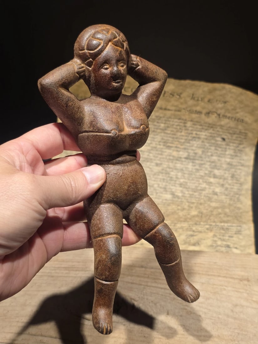 8.5" Cast Iron Figural Boot Jack Lady Boot Remover - 5