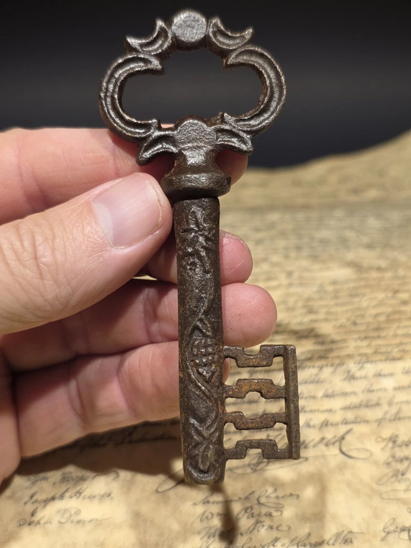 4" Iron Large Skeleton Church Key - 10