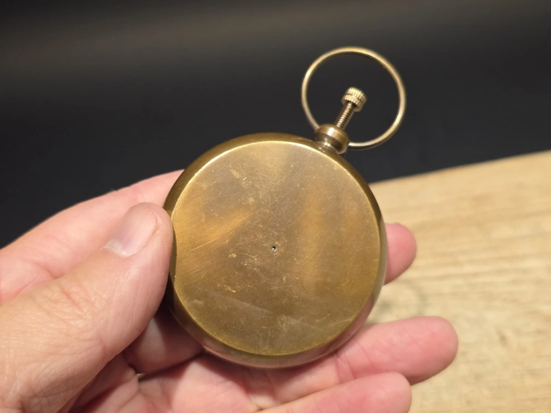 Solid Brass Pocket Compass - 5