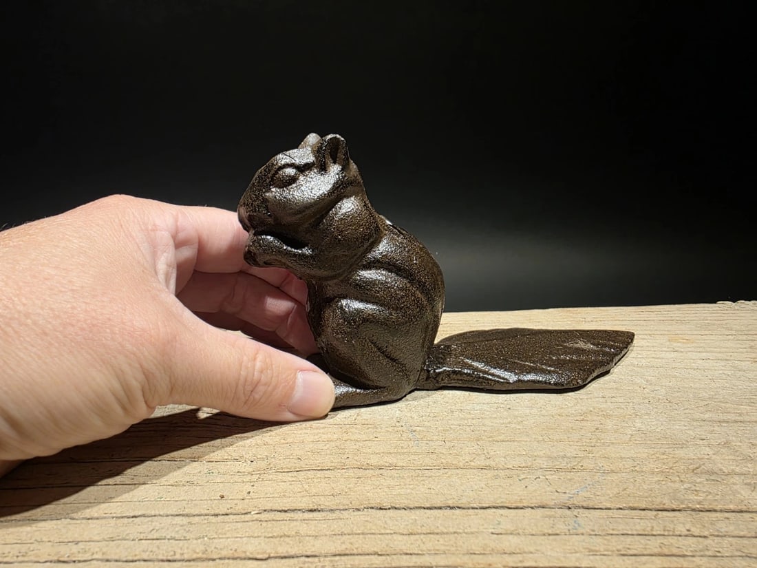 Cast Iron Squirrel Door Stop Wedge - 4