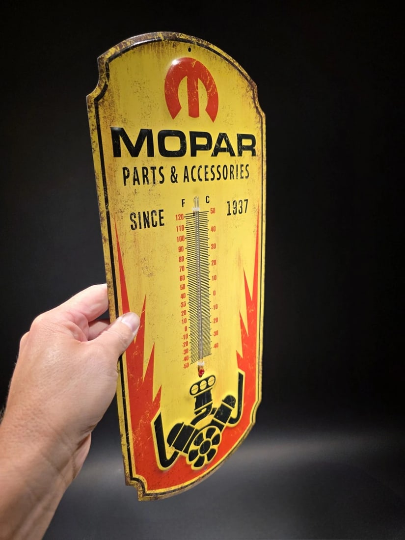17.5 " Metal Vintage Style Mopar Thermometer Sign - 10