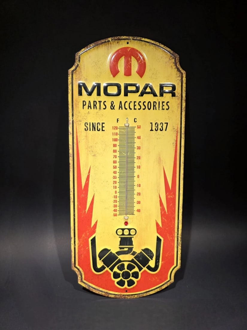 17.5 " Metal Vintage Style Mopar Thermometer Sign - 5