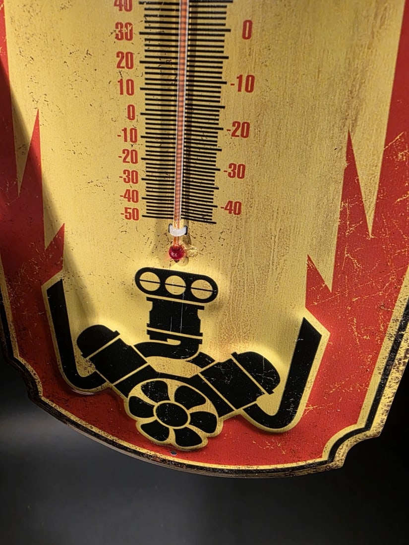 17.5 " Metal Vintage Style Mopar Thermometer Sign - 7