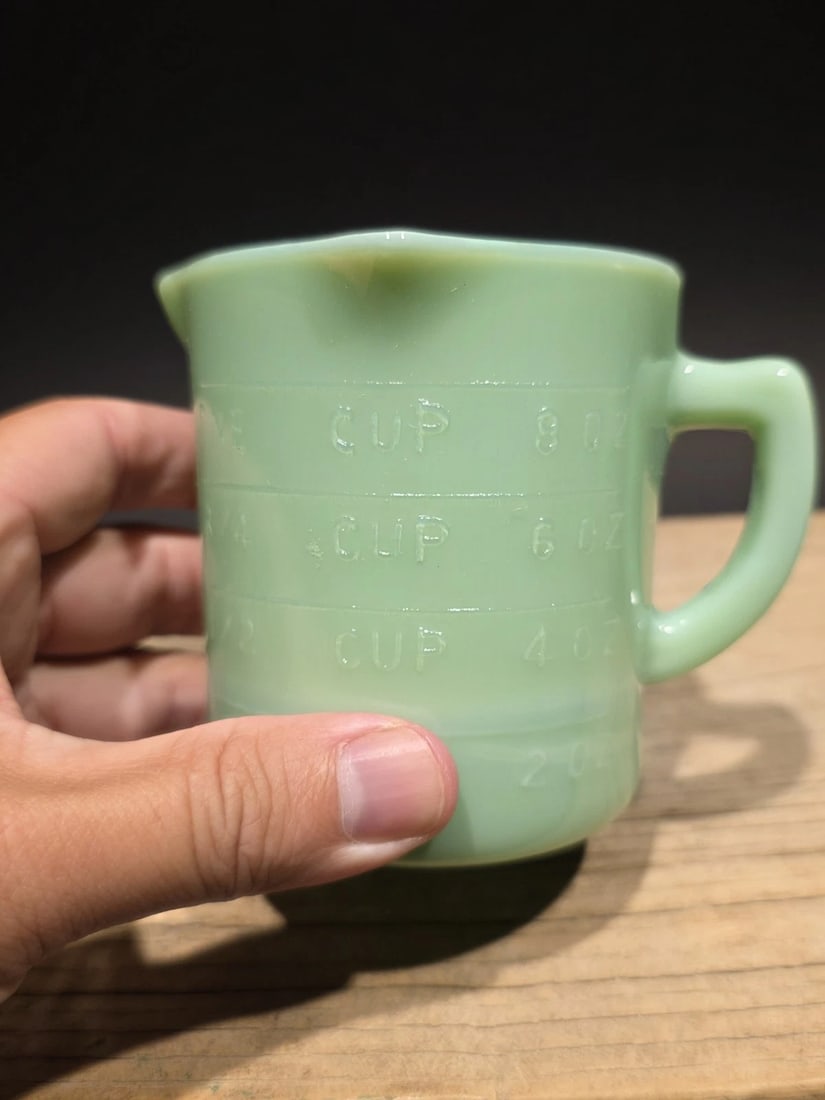 1 Cup Jadeite Depression Glass Retro - 7