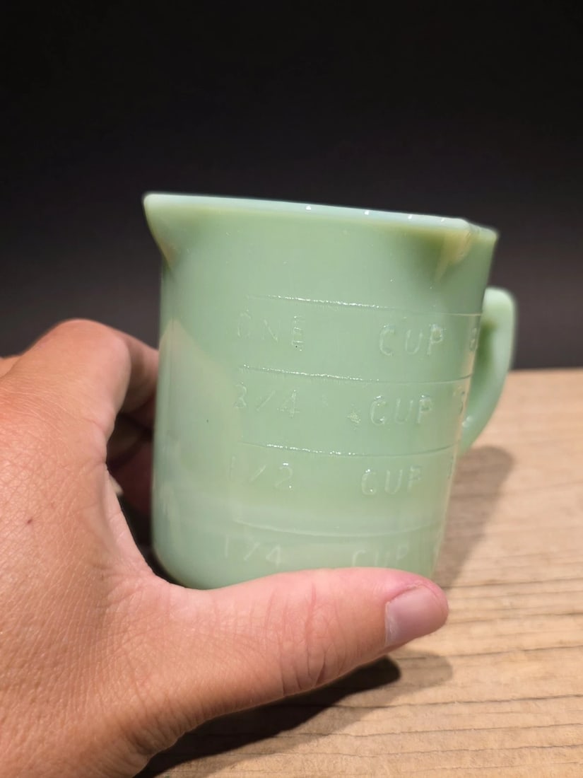 1 Cup Jadeite Depression Glass Retro - 8