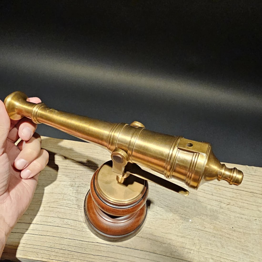 10" 1805 Brass Signal Cannon Model - 10