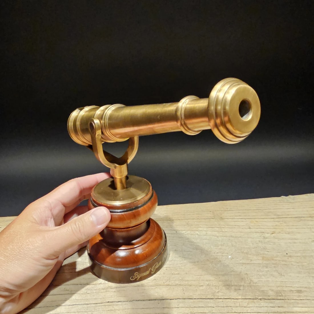 10" 1805 Brass Signal Cannon Model - 3