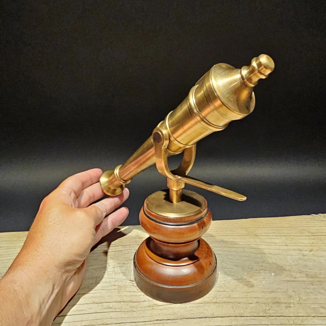 10" 1805 Brass Signal Cannon Model - 7