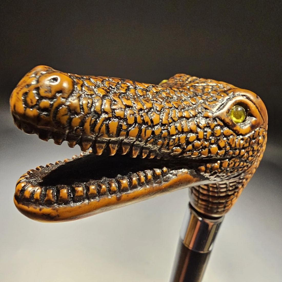 36" Gator Head Walking Stick Cane - 4