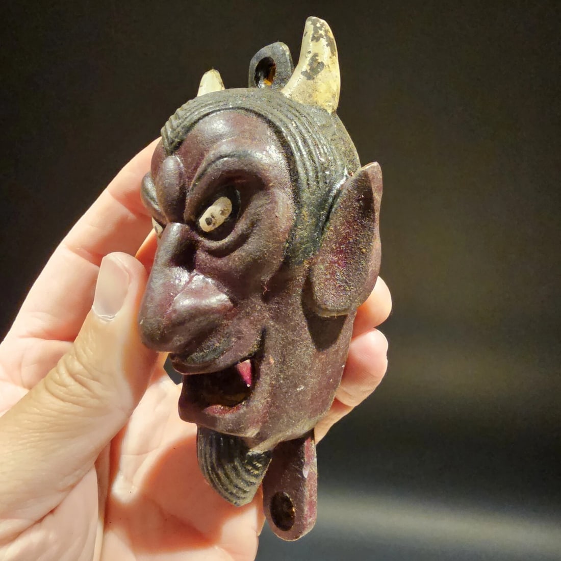 Cast Iron folk art Devil Wall mount Bottle Opener - 13