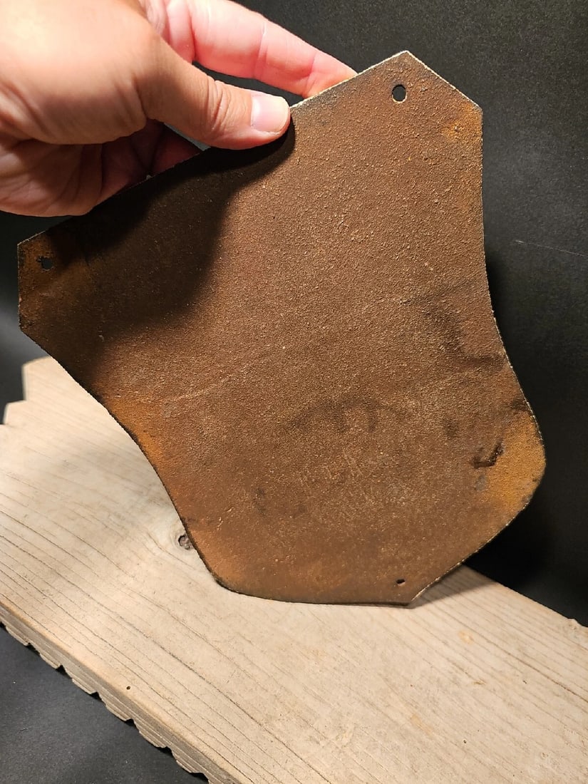 Cast Iron Triumph Shell Gas Oil Sign Plaque - 6