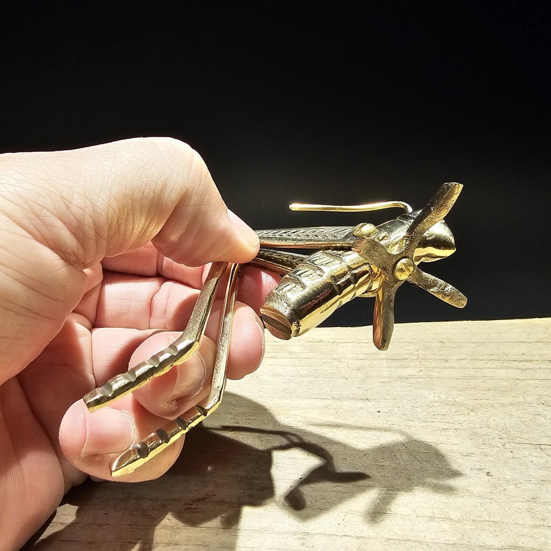 Good Luck Solid Brass Fireplace Hearth Cricket - 11