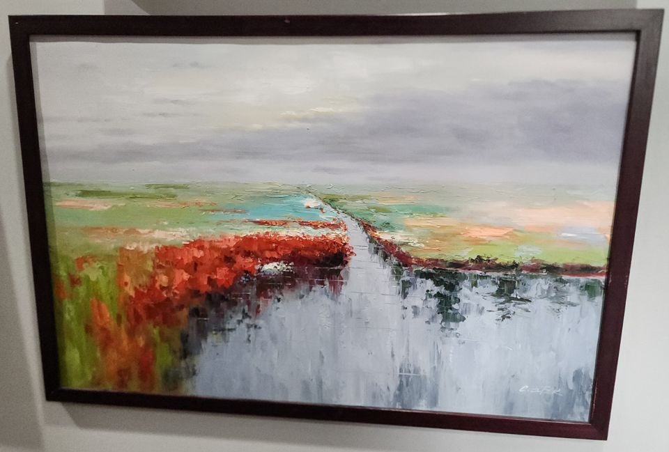 Beautiful Vintage landscape expressionist oil painting: Title: Beautiful Vintage landscape expressionist oil painting Description: Beautiful Vintage landscape expressionist oil painting Please note that this lot has a confidential reserve. When you leave