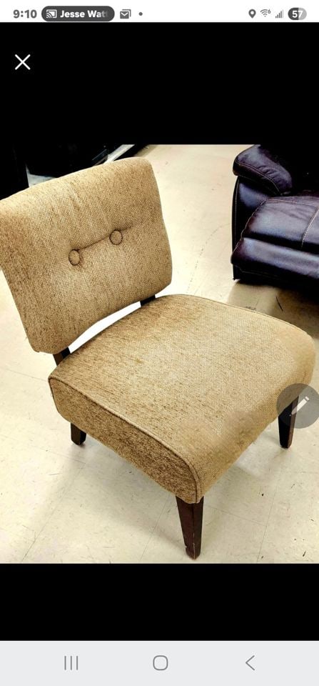 Mid-Century Modern Slipper Chair w/ Roots in Hollywood Regency Design. Likely sold at C&B. (1 of 1)