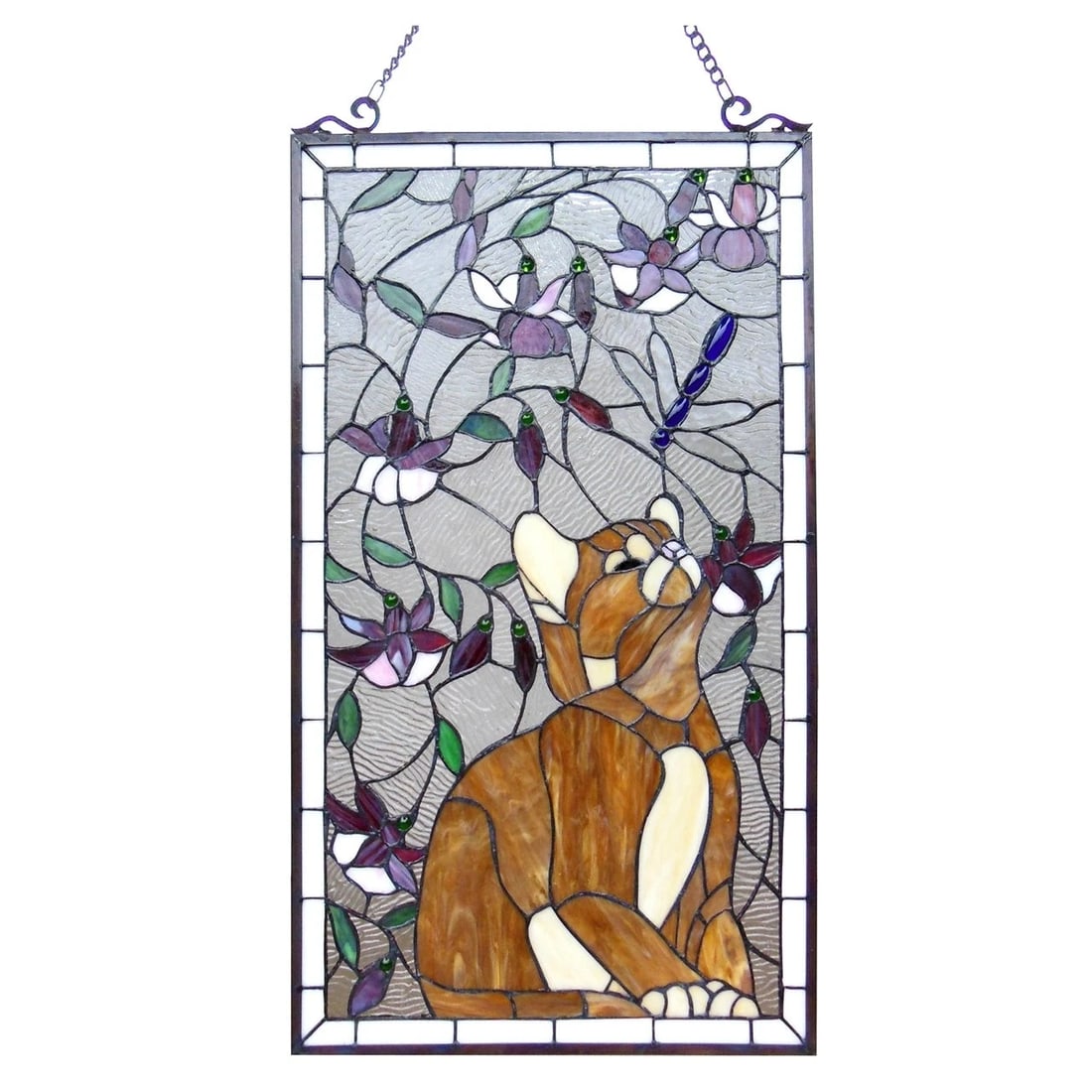 31" Cat Stained Glass Window Hanging Panel Suncatcher - 3