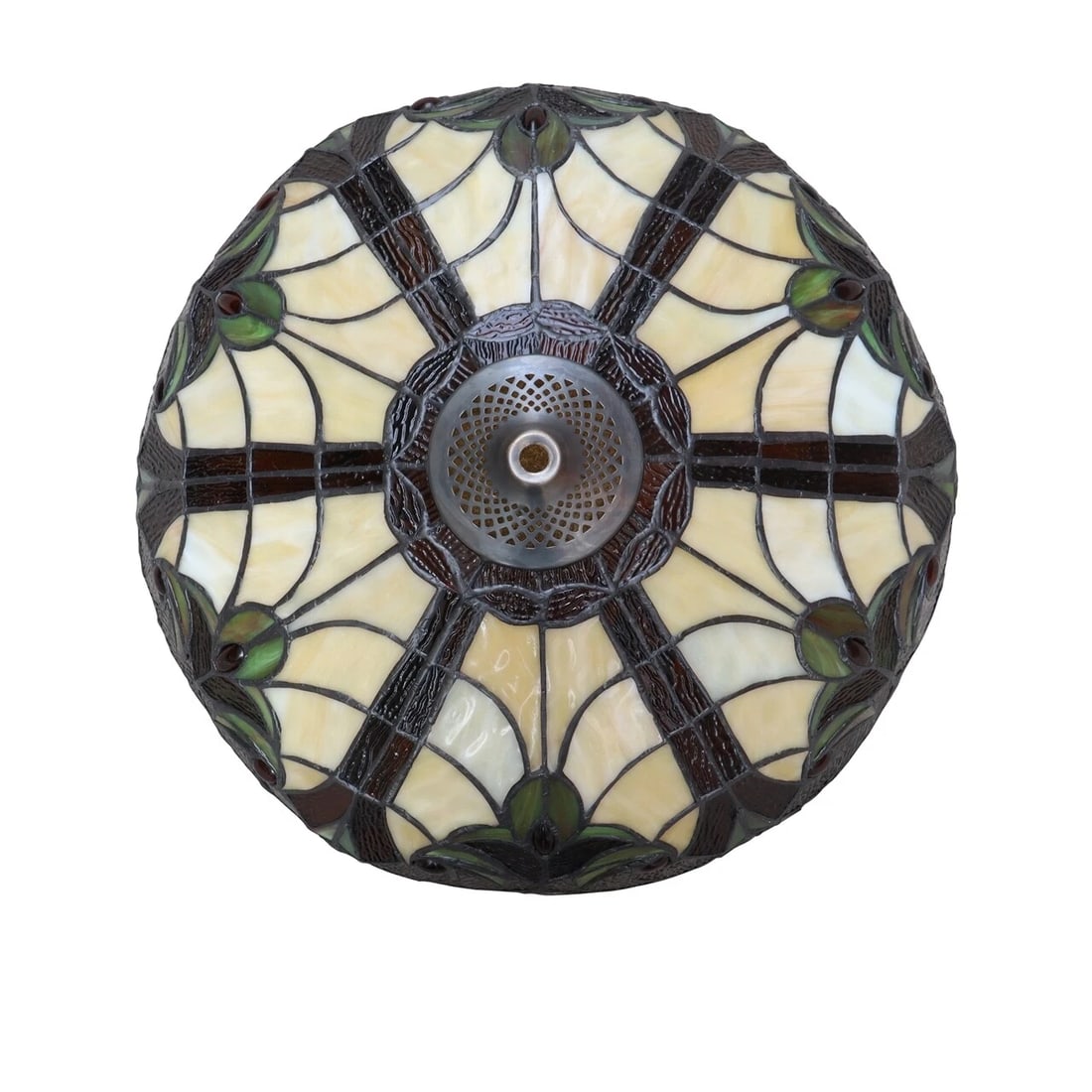 15.75" Stained Glass Semi Flush Ceiling Uplight - 4