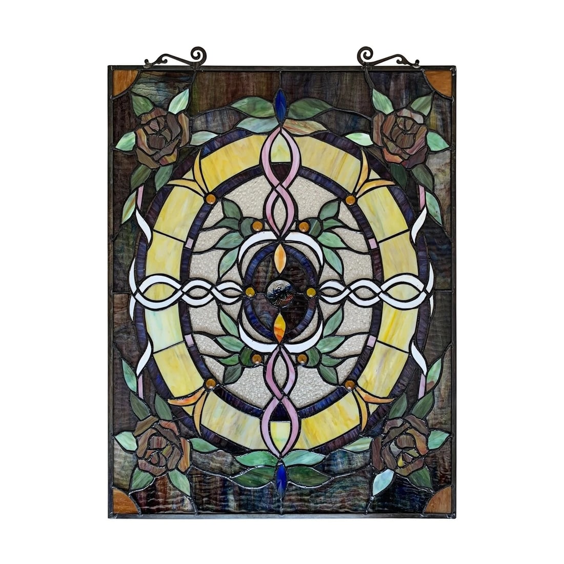 24.8" Stained Glass Window Hanging Panel Suncatcher - 3