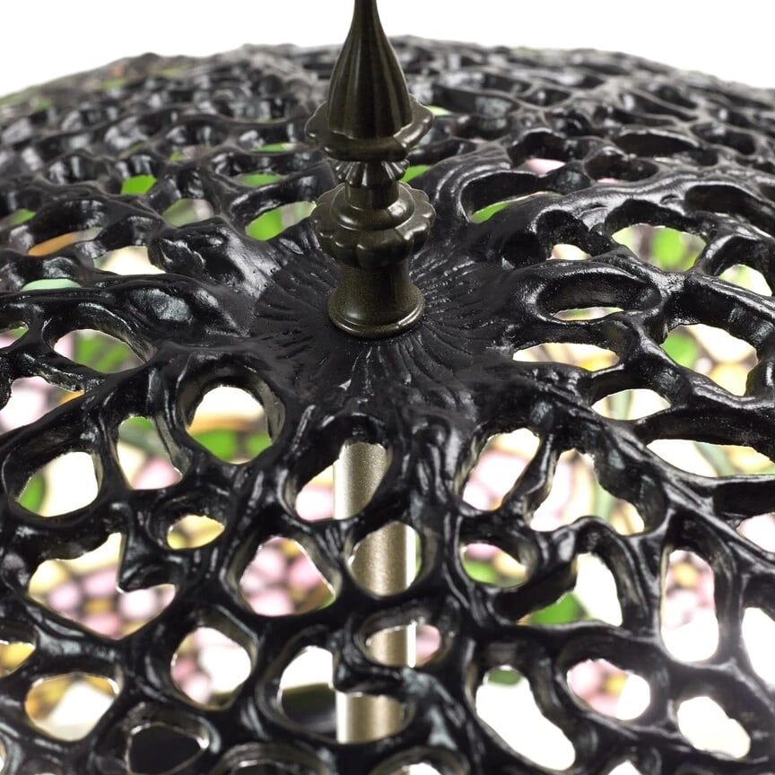 31.75" Cherry Blossoms Stained Glass Table Lamp - 7
