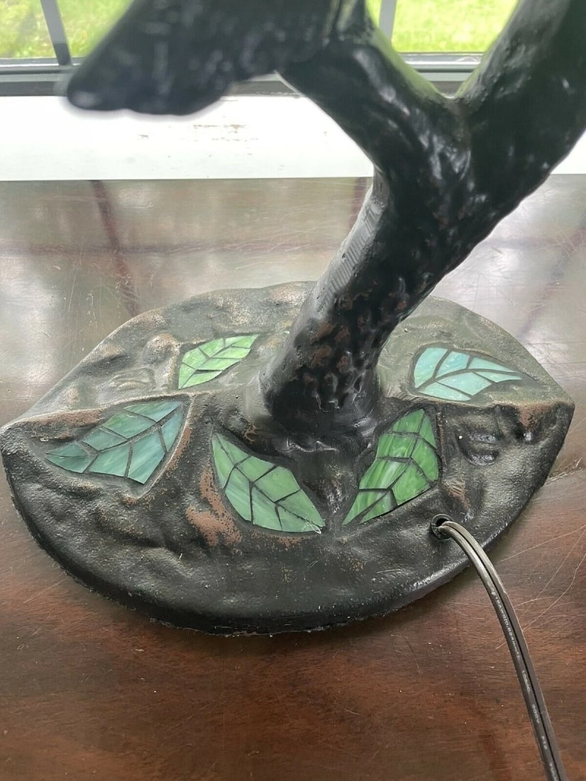 32.5" Stained Glass Grapes Table Lamp - 7