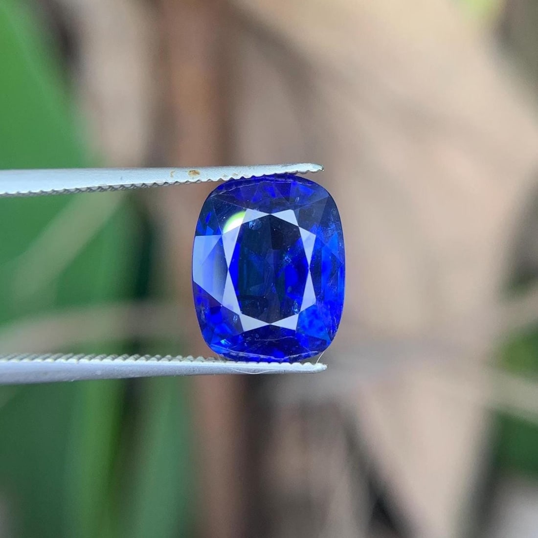 Royal Blue Sapphire Heated Cushion Cut Gemstone From Sri Lanka, 4.65 Ct - 12