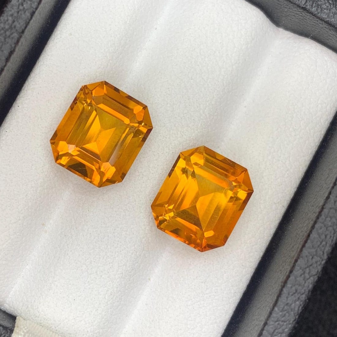 Emerald Cut Citrine Gemstone Pair: Brownish Orange, 7.62 Carat: Title: Emerald Cut Citrine Gemstone Pair: Brownish Orange, 7.62 CaratDescription: " Supplies for making crafts Materials: Gemstone: Citrine Carat weight: 7.62 Metaphysical Properties: - Known