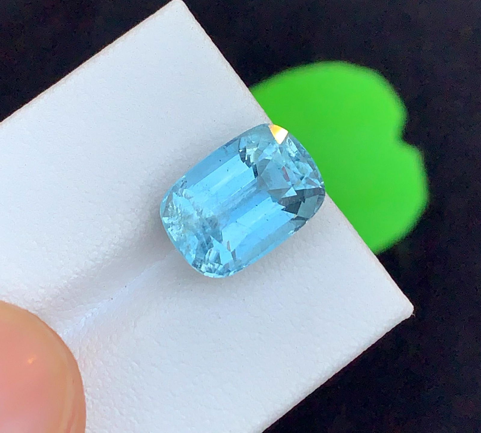Natural Aquamarine Gemstone: 6.5 Carat Cushion Cut, March Birthstone - 5