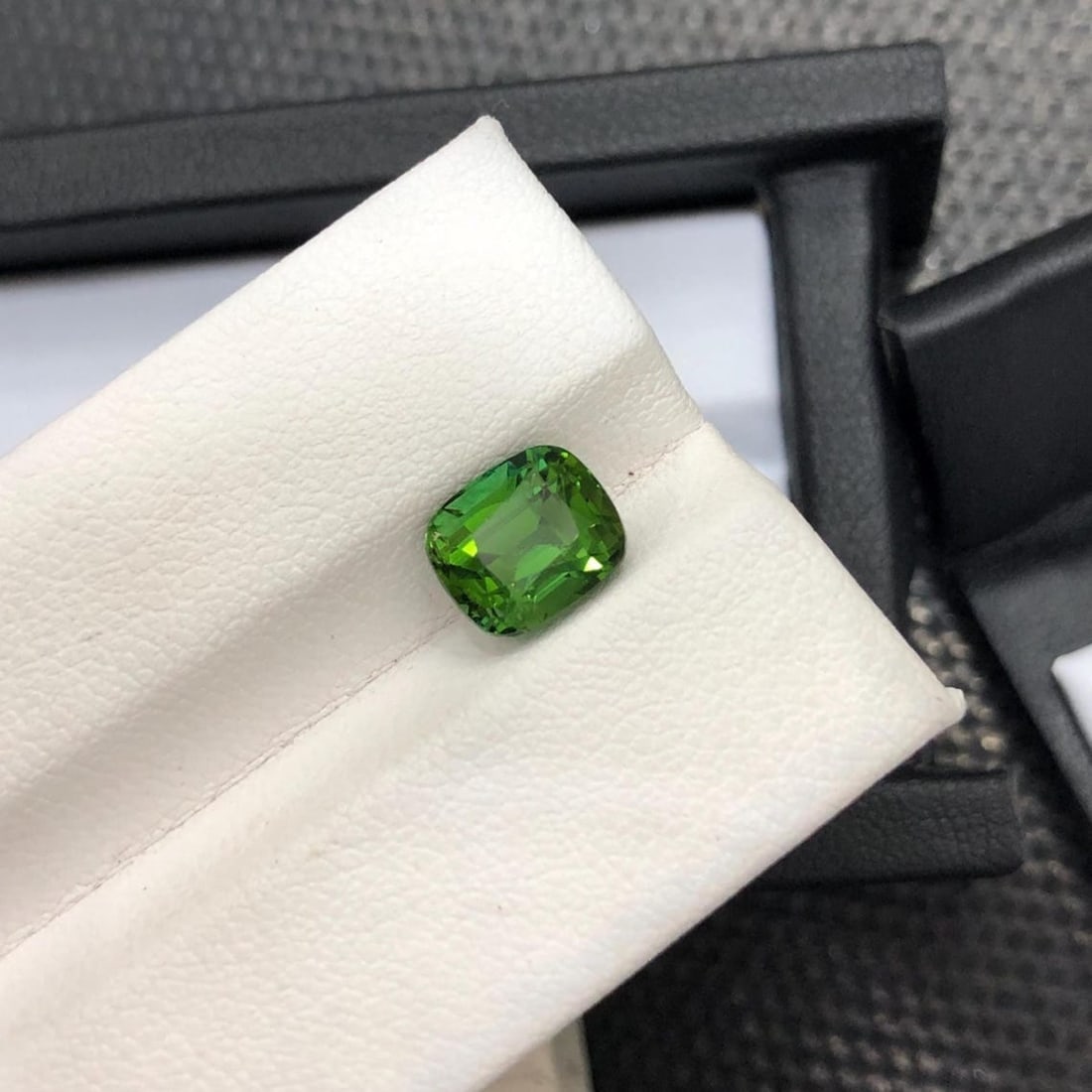 Forest Green Tourmaline Gemstone: 2.80 Carat Cushion Cut - 4