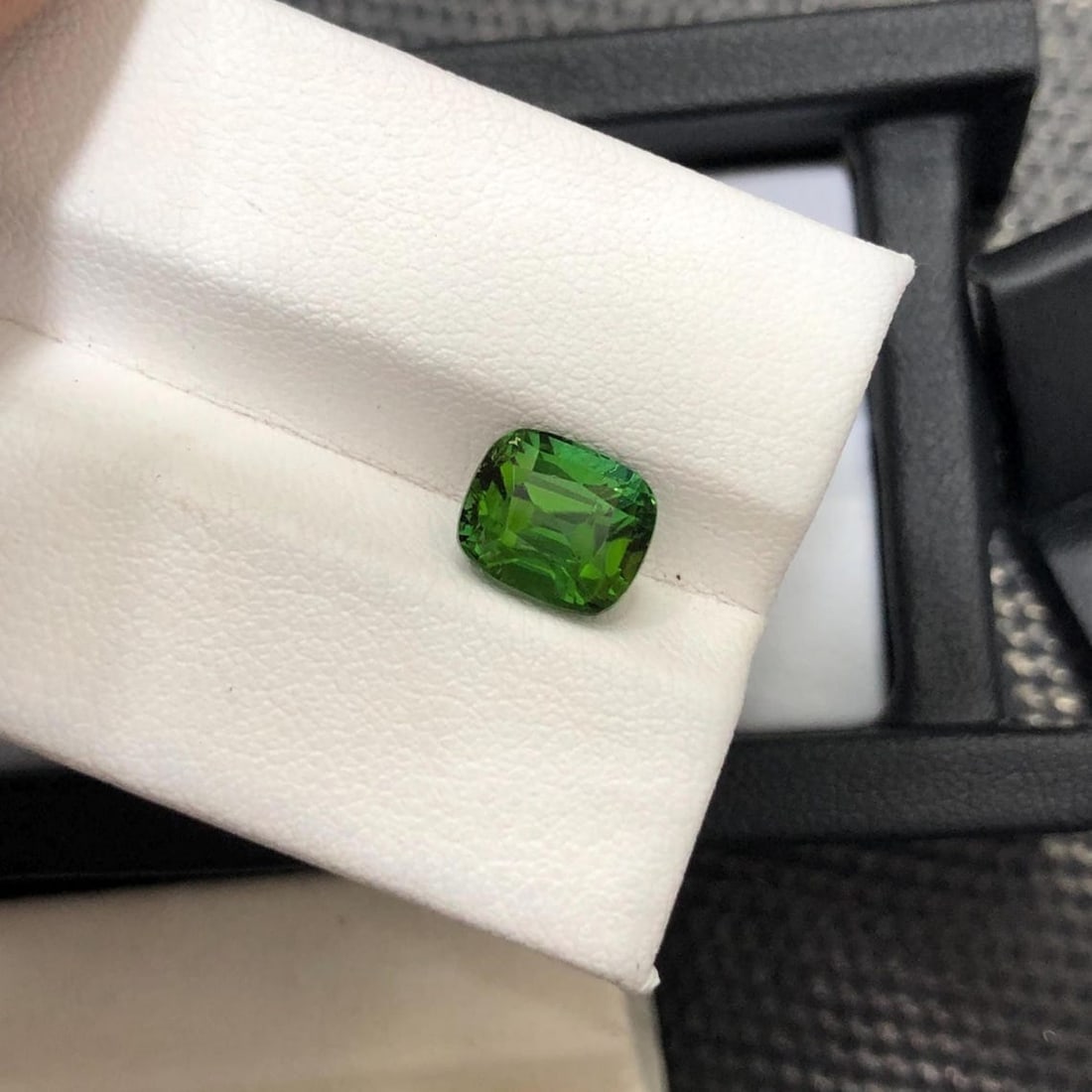 Forest Green Tourmaline Gemstone: 2.80 Carat Cushion Cut - 5