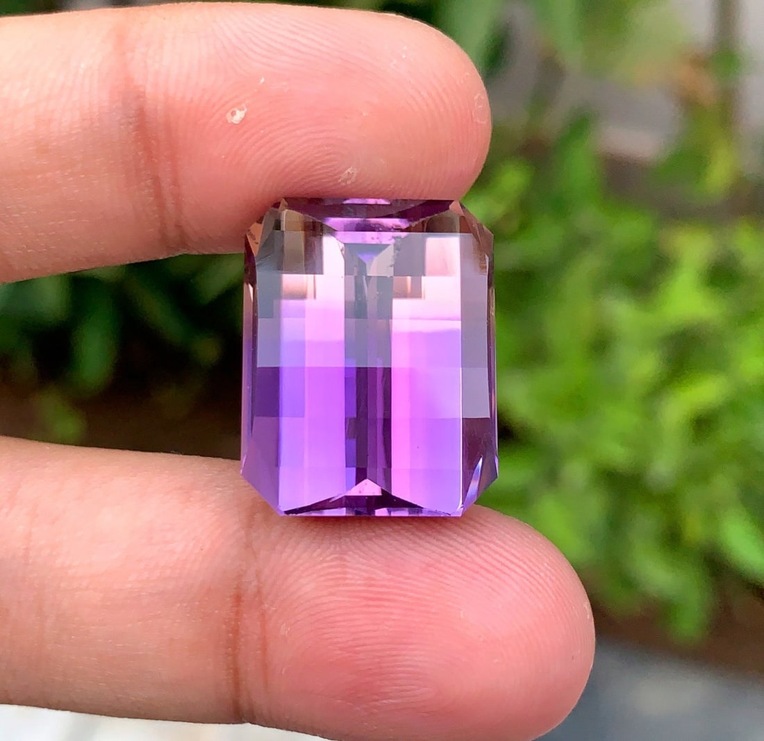 Natural Ametrine Gemstone: 38.50 CT Fancy Pixel Cut, February Birthstone - 4