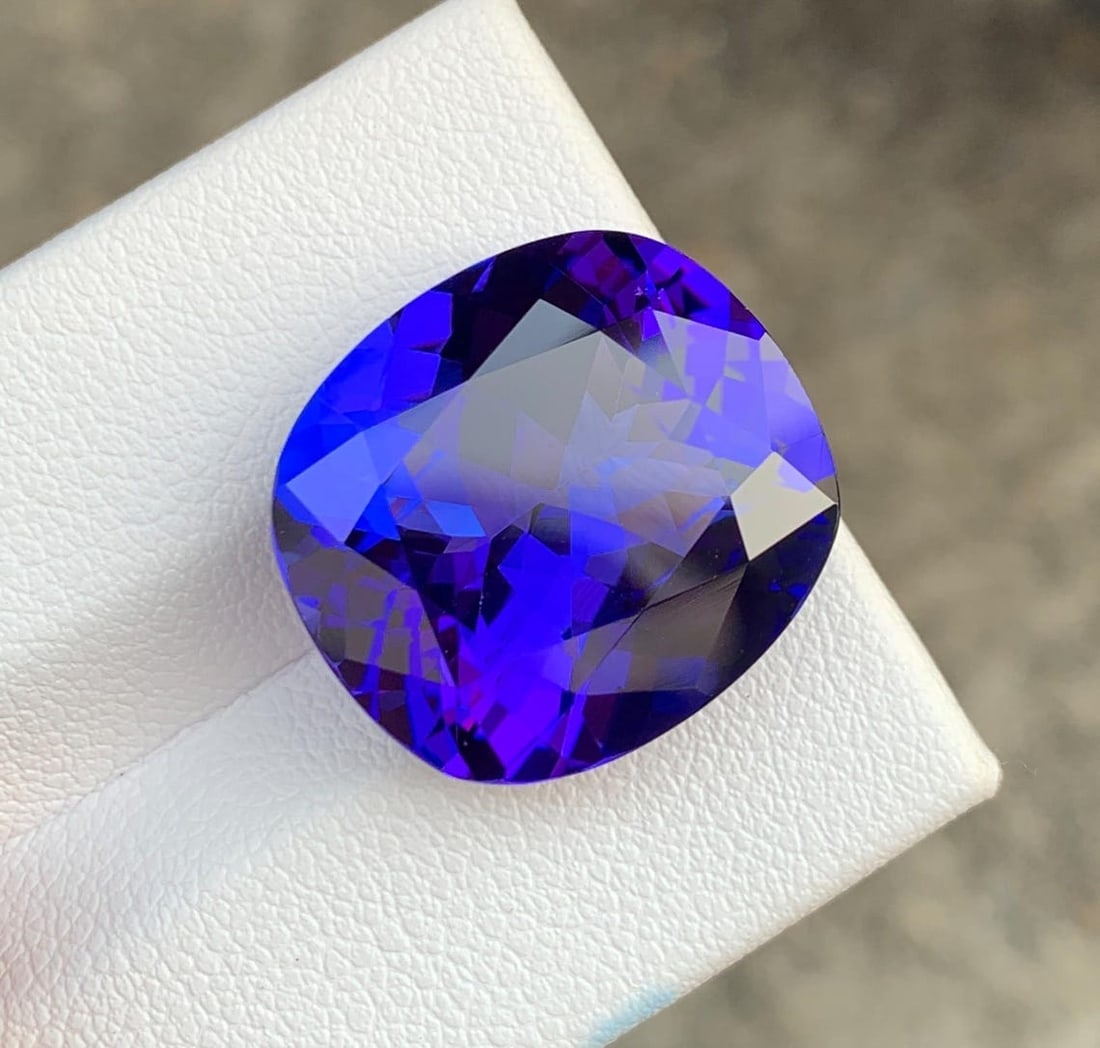 Natural AAA Tanzanite Loose Gemstone Fancy Cushion Shape For Making Jewelry 21.46 CTs - 4