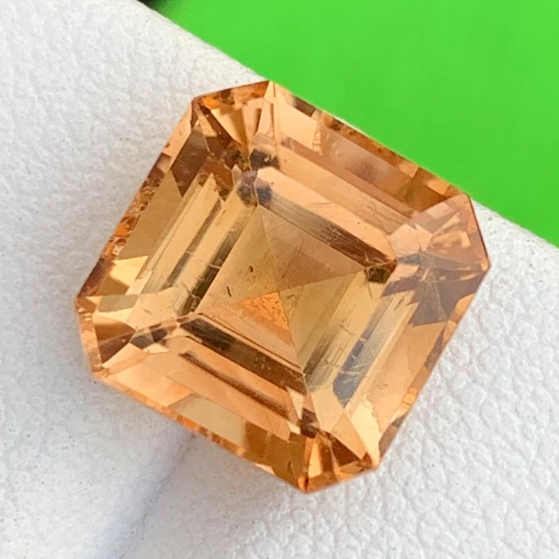 Natural Imperial Topaz Gemstone: Golden Asscher Cut, 7.20 Carats - 3