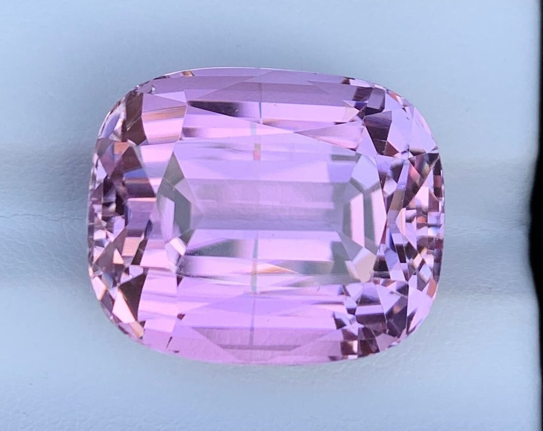 48.80 Carat Blush Pink Kunzite: Long Cushion Cut Gemstone (1 of 11)