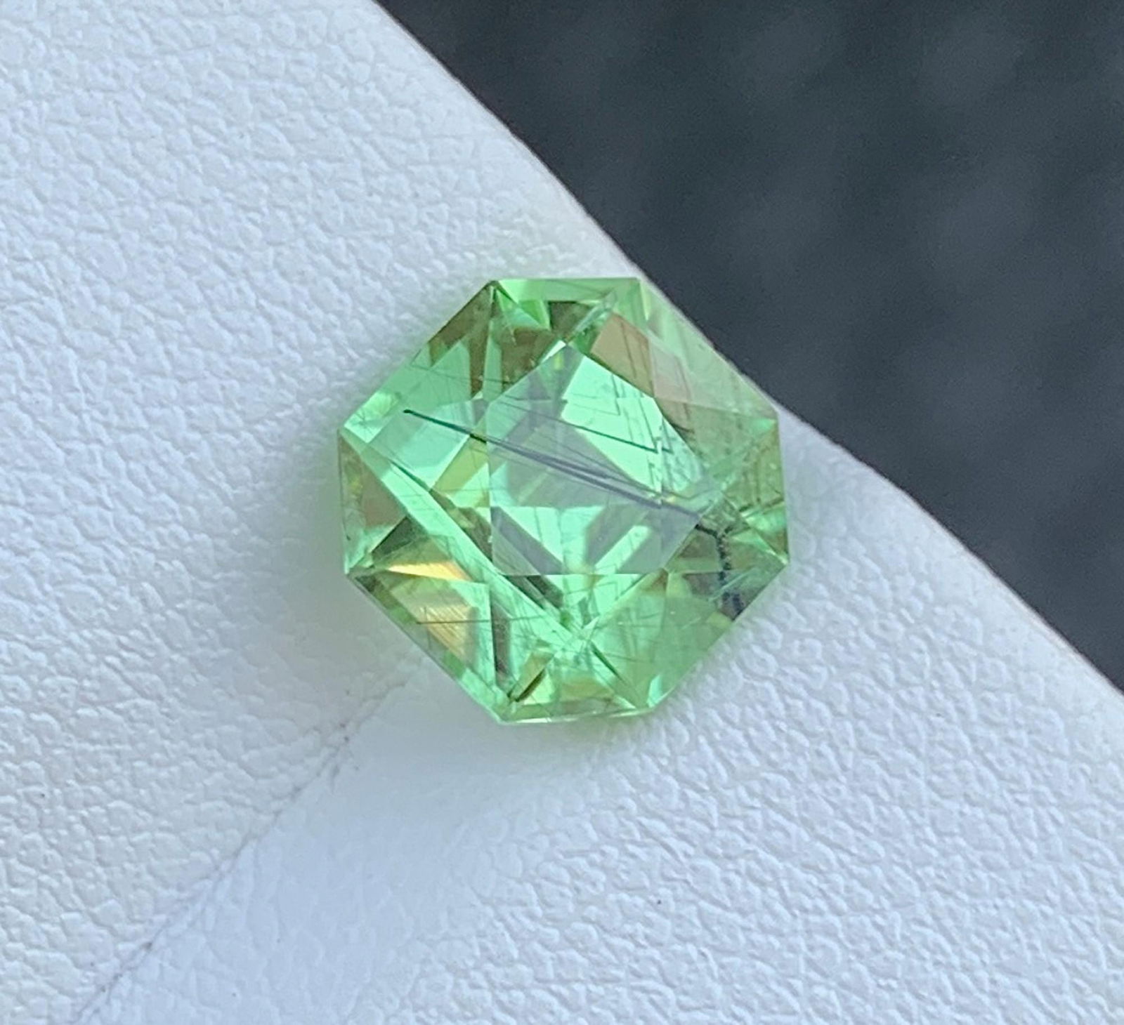Natural Rutile Peridot Gemstone: 3.55 Carat August Birthstone Pakistan Origin - 12
