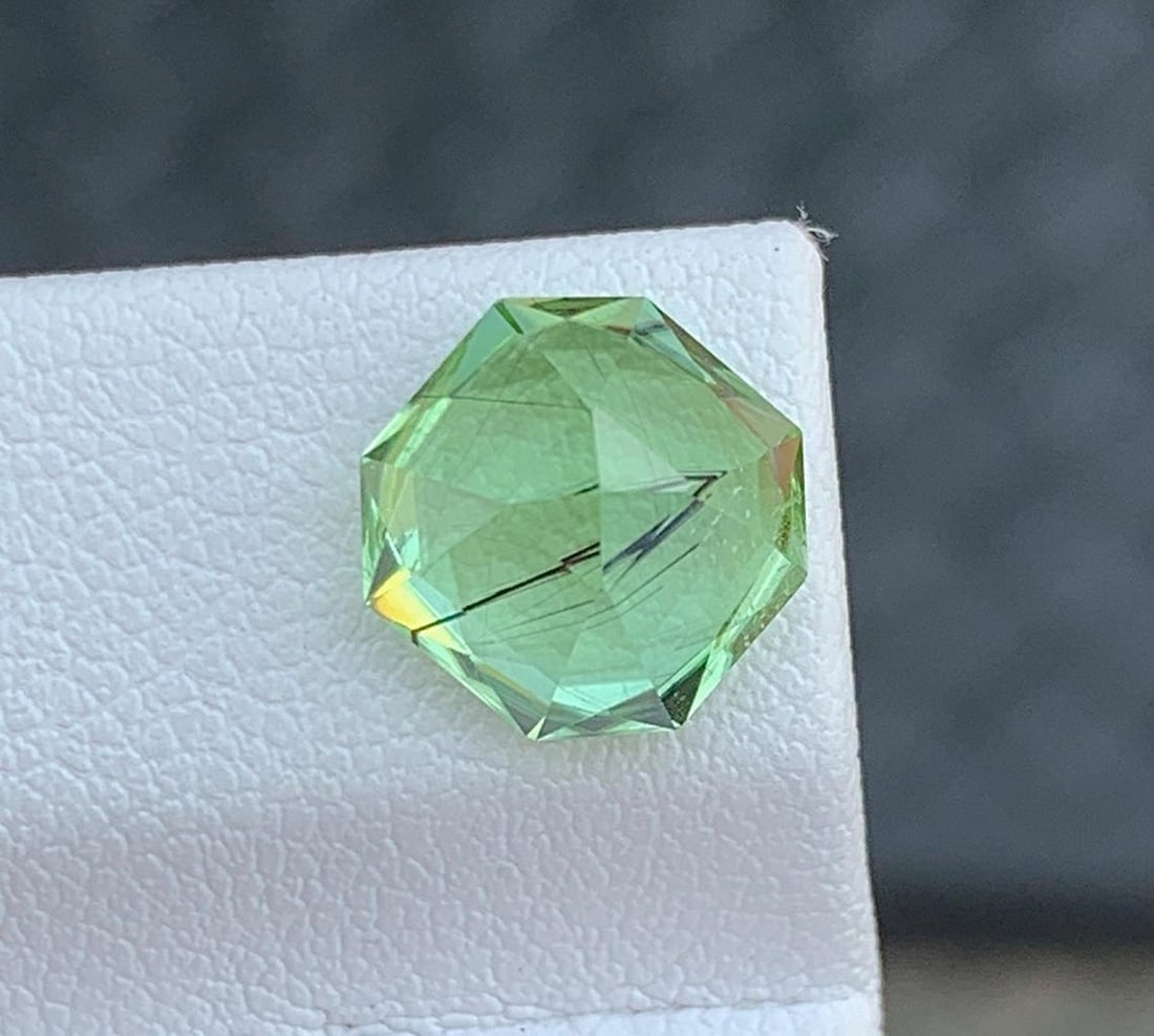 Natural Rutile Peridot Gemstone: 3.55 Carat August Birthstone Pakistan Origin - 2