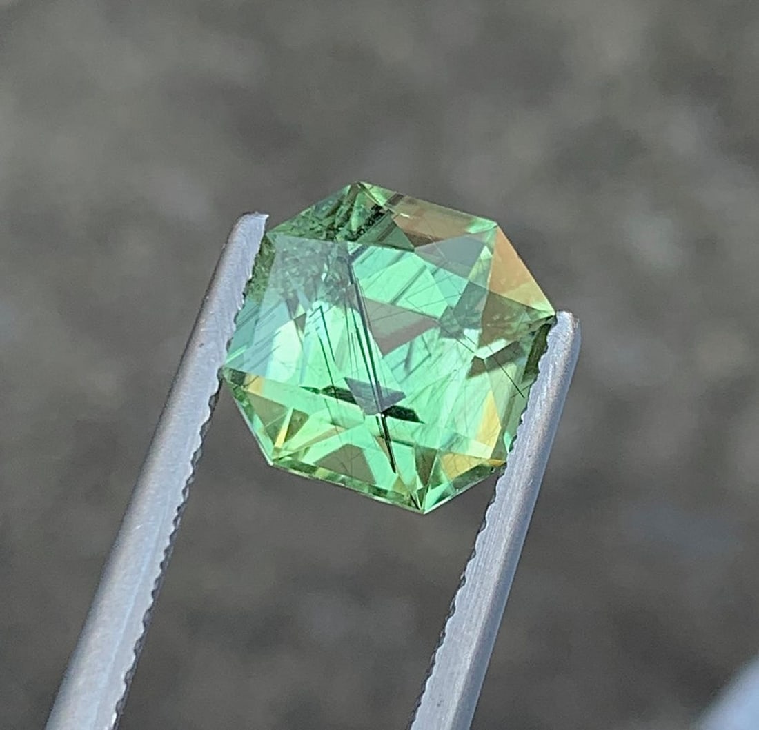 Natural Rutile Peridot Gemstone: 3.55 Carat August Birthstone Pakistan Origin - 3