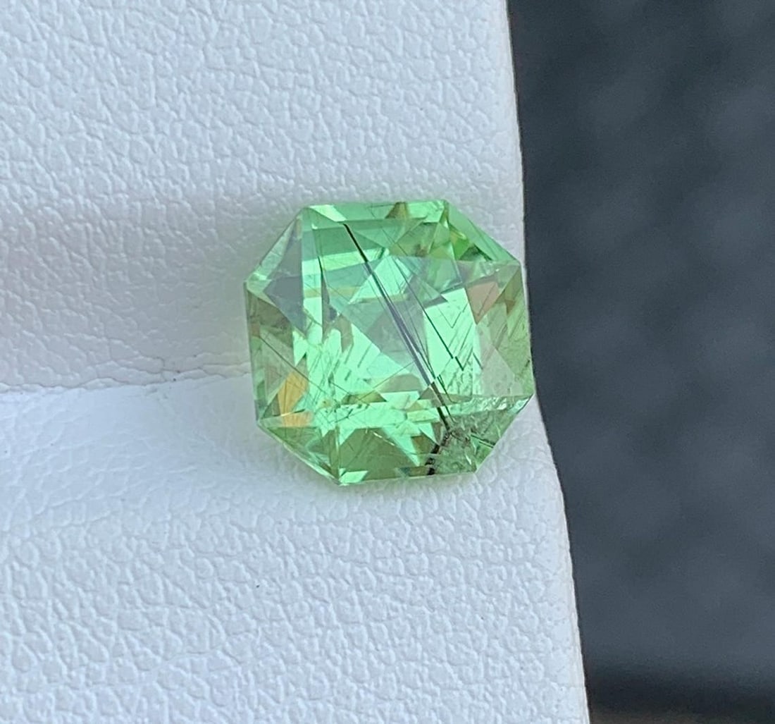 Natural Rutile Peridot Gemstone: 3.55 Carat August Birthstone Pakistan Origin - 4