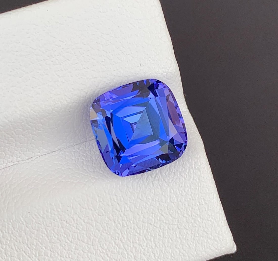 Natural Tanzanite Loose Gemstone Cushion Shape Ring size For Making Jewelry - 3