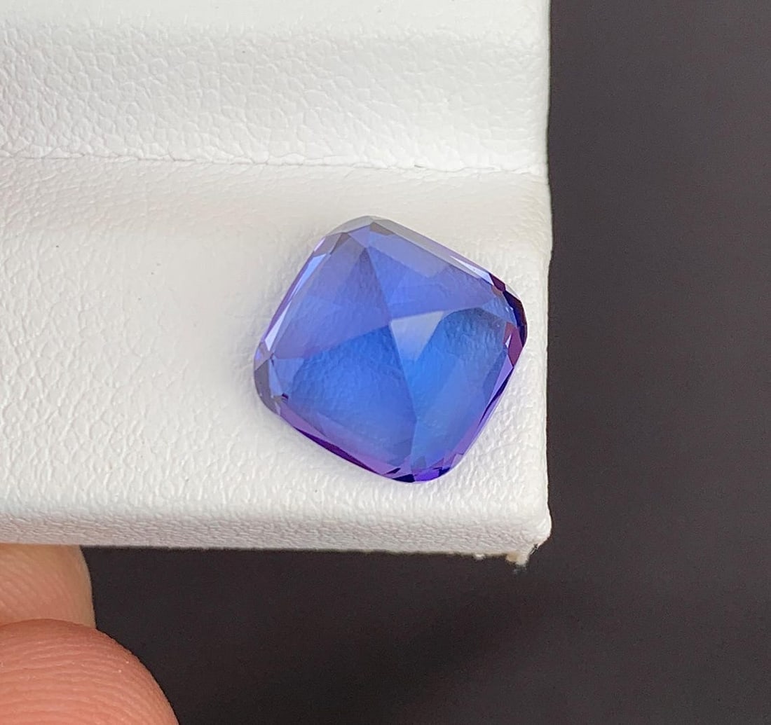 Natural Tanzanite Loose Gemstone Cushion Shape Ring size For Making Jewelry - 5