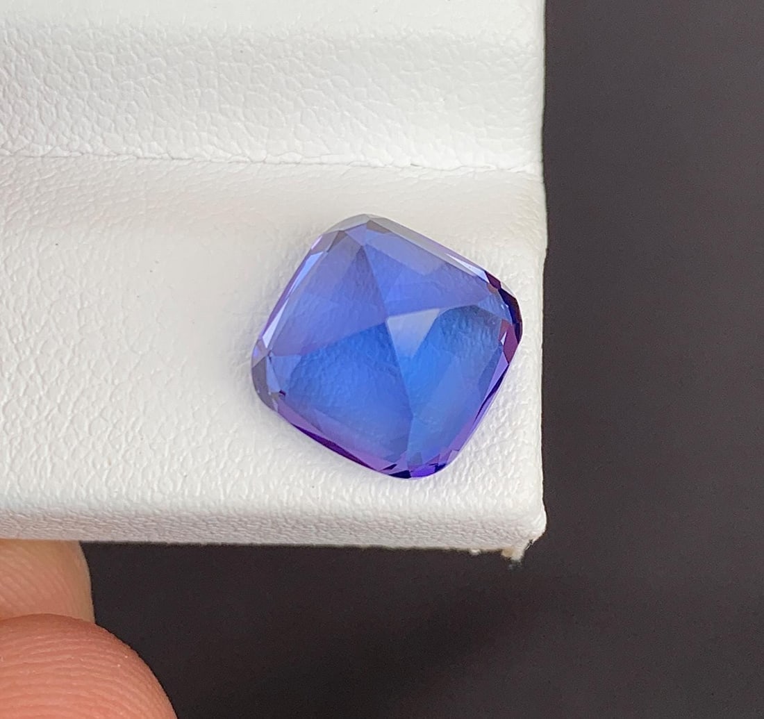 Natural Tanzanite Loose Gemstone Cushion Shape Ring size For Making Jewelry - 9