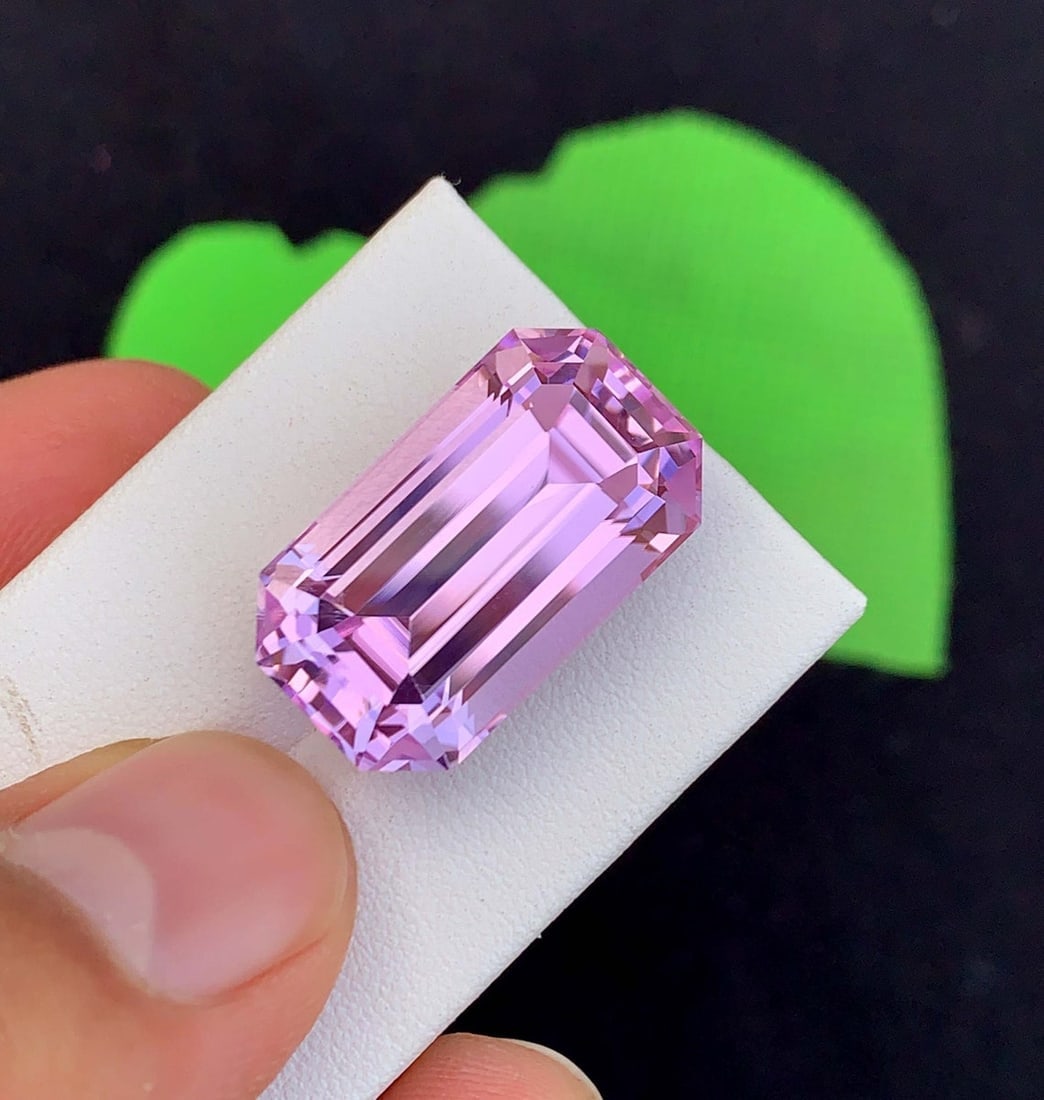 Pink Kunzite Gemstone: 35.75 Carat Faceted Emerald Cut, November Birthstone: Title: Pink Kunzite Gemstone: 35.75 Carat Faceted Emerald Cut, November Birthstone Description: Supplies for making crafts Materials: Gemstone: Kunzite Carat weight: 35.75 <br