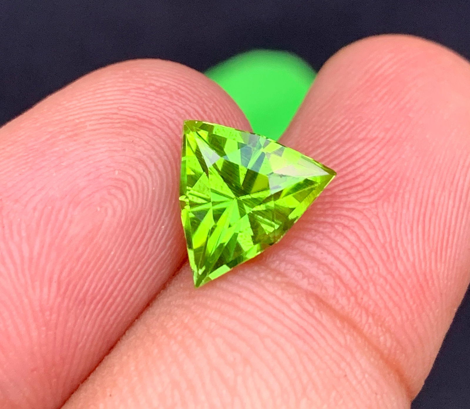Natural Peridot Gemstone: 3.50 Carat Fancy Cut Loose Stone - 8