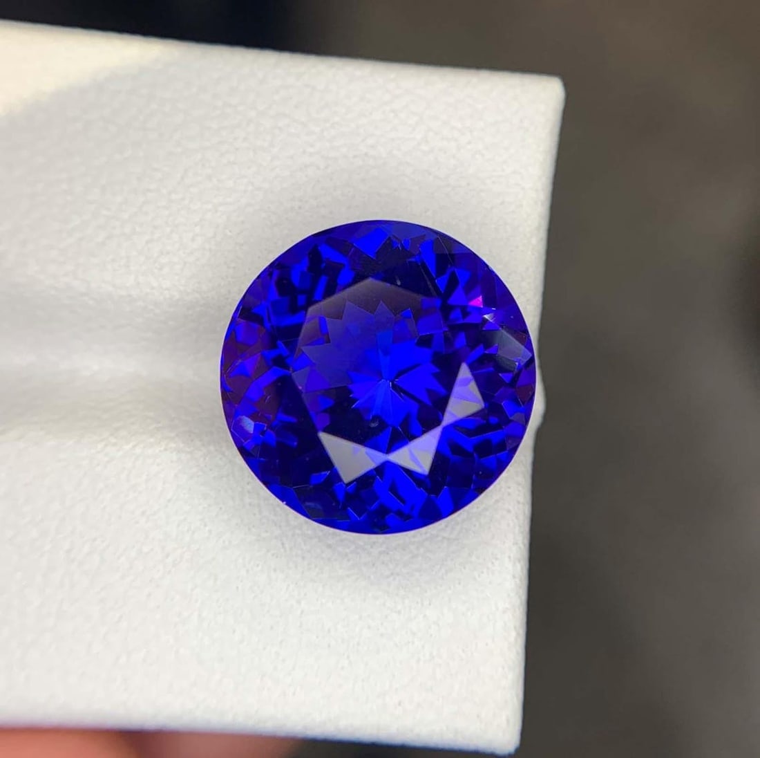 Natural D Block Tanzanite Loose Gemstone Round Shape Ring size For Making Jewelry - 3