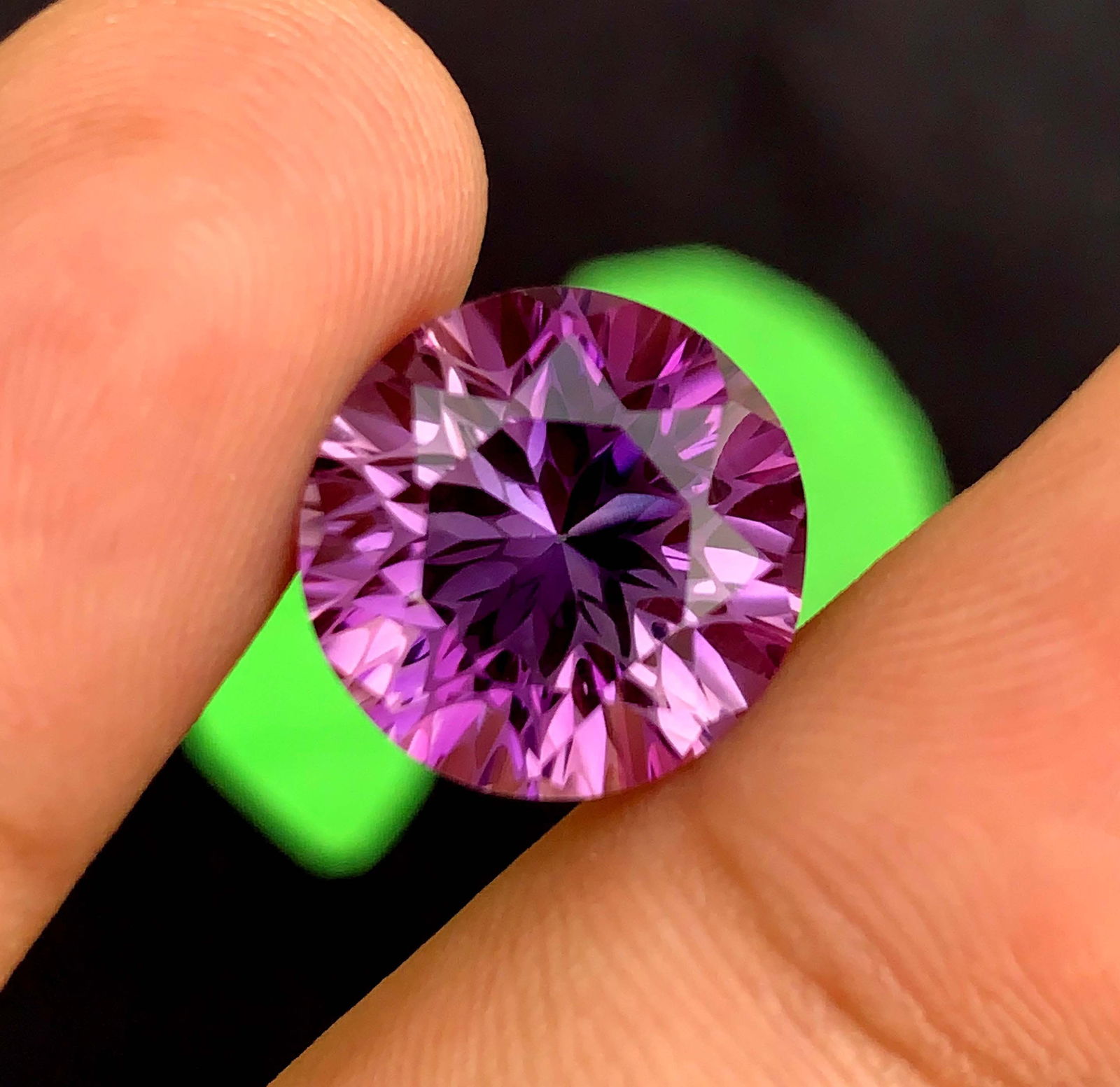 Natural Amethyst Gemstone: 12.36 Carat, Round Fancy Cut, February Birthstone - 8