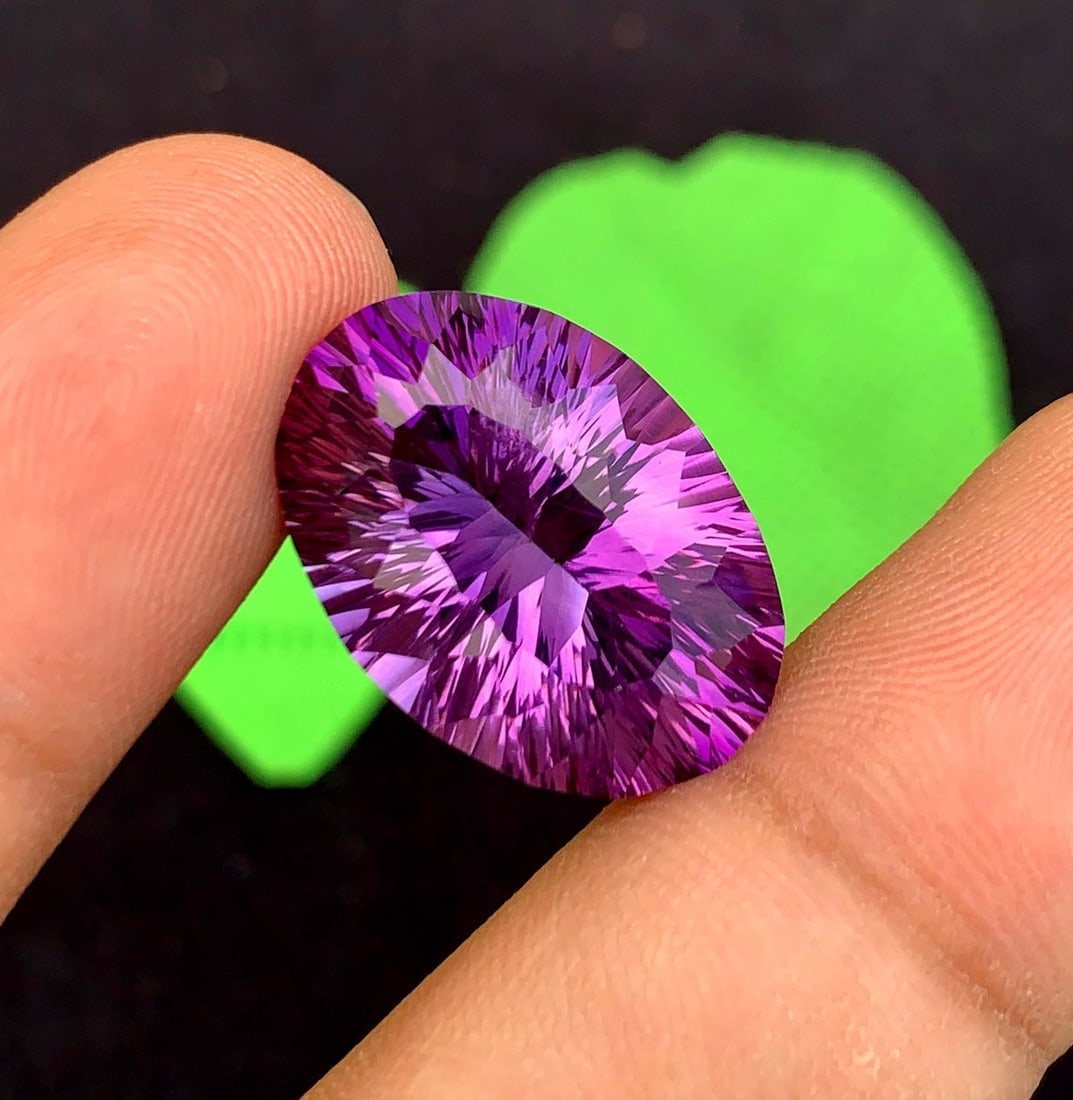 Natural Amethyst Gemstone: 21.90 Carat Fancy Cut February Birthstone - 3