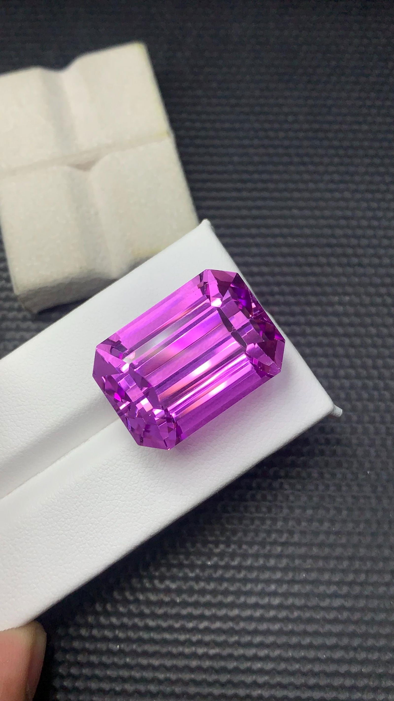 58.185 CT Intense Top Pink Kunzite Emerald Cut Gemstone From Rabbani Mine - 12