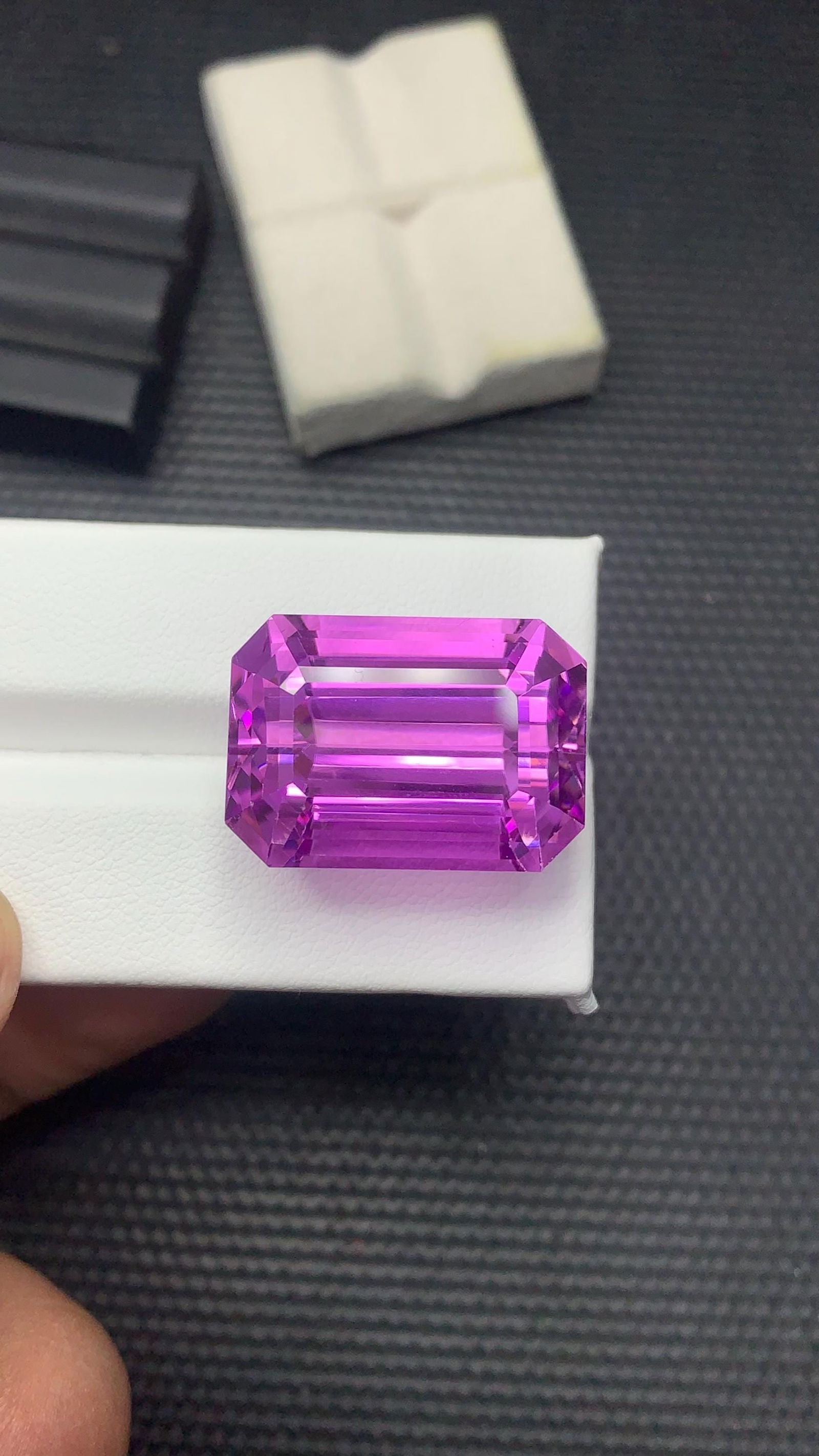 58.185 CT Intense Top Pink Kunzite Emerald Cut Gemstone From Rabbani Mine - 14